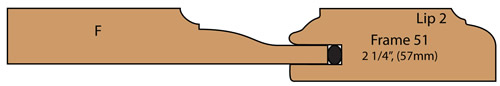 cross section of Drumlin Kitchen Cabinet Door